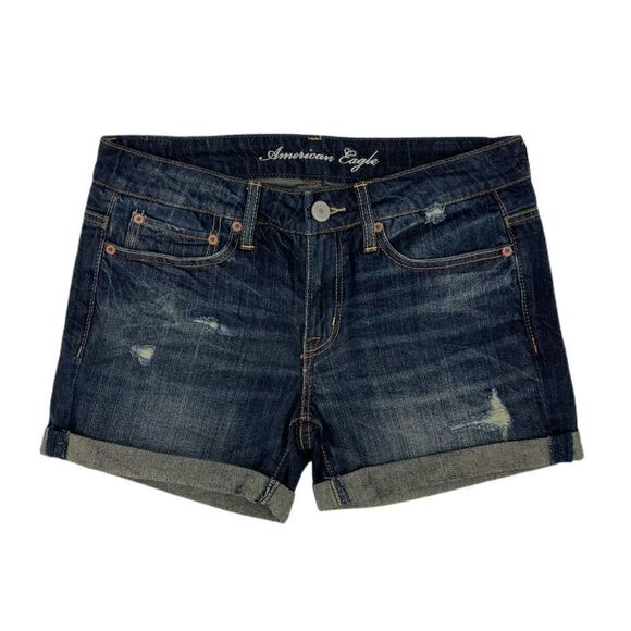 NWOT AE Mid-Length Boyfriend Jean Shorts - Picture 1 of 6